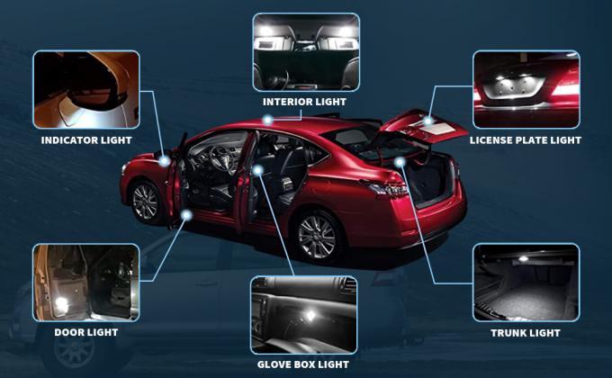 194 bombillas automotrices del LED 6500K acuñan T10 SMD 5050 saltan 8