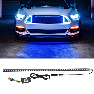 Universal ABS Car Interior LED Luces a prueba de agua 56CM Car Flash Strobe Light Light Knight Rider Escáner luz