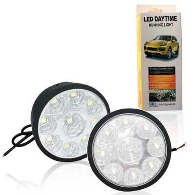 comprar la lámpara de conducción de la niebla del coche 12V 5050 llevó el bulbo alrededor de la luz corriente diurna llevada online manufacture