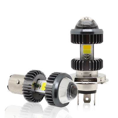 comprar Color dual llevado motocicleta 20W Mini Fog Driving Lights Bulbs del proyector H4 BA20D del bulbo de la linterna online manufacture