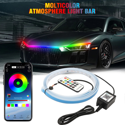 comprar tira llevada flexible secuencial delgada ligera de la señal de vuelta de funcionamiento del tiempo del día de 2pcs 30/45/60 cm RGBLED online manufacture