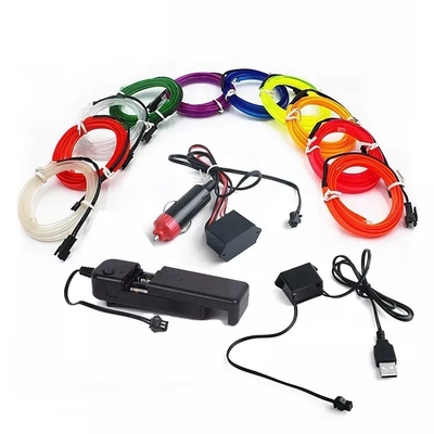comprar Línea ligera fría interior de las luces USB DIY de la atmósfera del EL del RGB del coche decorativo de neón del alambre online manufacture
