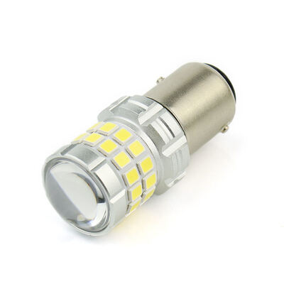 comprar Bulbos LED G13 de alta calidad 1157 BAY15D P21/5W con 3030 chips 750LM PCB de cobre y lente superior 12V 24V para la señal de freno de automóvil inversa online manufacture