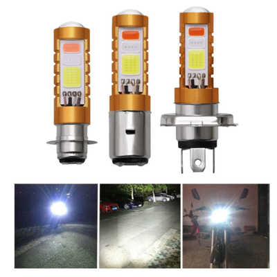 3 rojo azul blanco de la linterna H4 H6 80W P15D BA20D de la MAZORCA LED de los colores