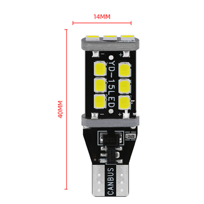 W6W WY16W 15 SMD que la linterna automotriz 2835 del LED para el coche ligero T15 llevó la luz