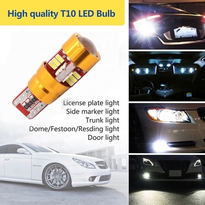 bombillas del coche 27SMD de 12V Canbus T10 3014 LED para la bóveda de los camiones que lee la luz de la reserva que parquea