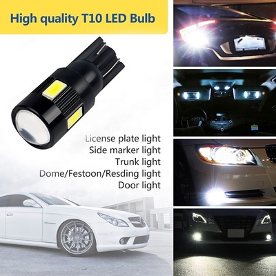 6 SMD bulbos llevados Nonpolarity de la luz pilota del coche de T10 5630 modificaron el bulbo DC 12V del LED