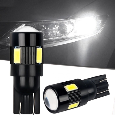 6 SMD bulbos llevados Nonpolarity de la luz pilota del coche de T10 5630 modificaron el bulbo DC 12V del LED