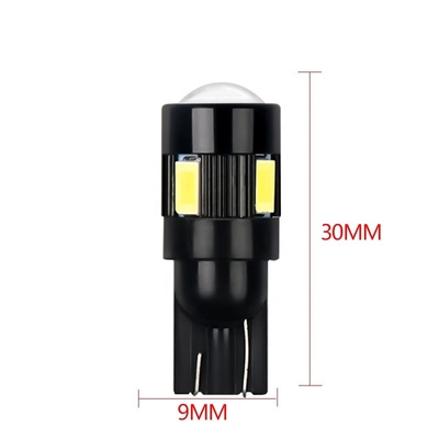 6 SMD bulbos llevados Nonpolarity de la luz pilota del coche de T10 5630 modificaron el bulbo DC 12V del LED