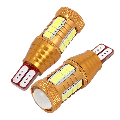 luces de freno reversas blancas automotrices ligeras interiores de las bombillas del Cree 12v 4014 32smd T10 Canbus LED