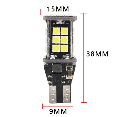 La linterna 12V de T15 3030 24SMD Canbus LED destaca la inversión de la luz de la esquina del coche