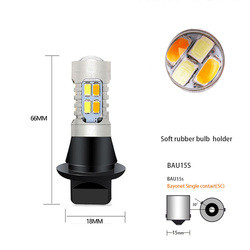 5630 20SMD llevaron bulbos de la señal de vuelta doblan el color 7440 T20 BA15S 1156 BAU15S