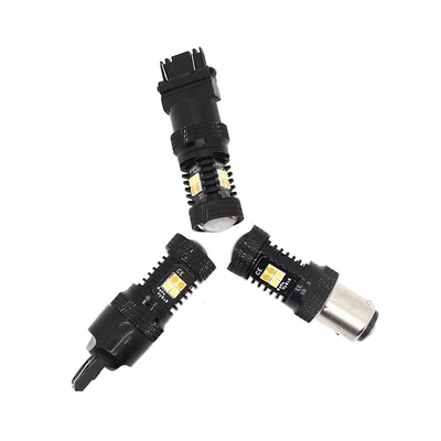 Luces de señal amarillas blancas de vuelta del freno de la montaña rusa 12V LED del color dual 1157 3157 7443 3030 16SMD