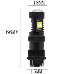 Luces de señal amarillas blancas de vuelta del freno de la montaña rusa 12V LED del color dual 1157 3157 7443 3030 16SMD