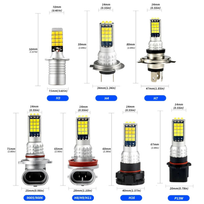 Luces de niebla universales del automóvil del poder más elevado H11 ligero bicolor 9006 881 H3 H8 H7 3030