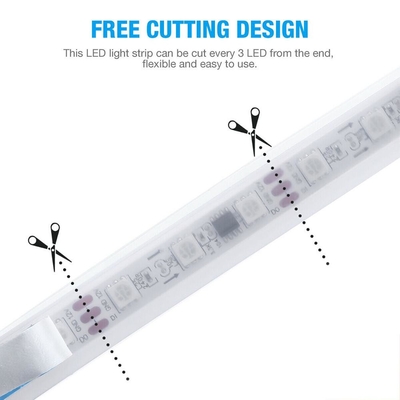 5050 luces flexibles del tubo de los 30cm 12V DRLled para los coches LED RGB de neón con teledirigido