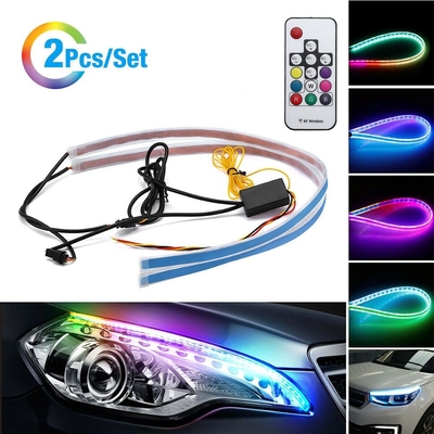5050 luces flexibles del tubo de los 30cm 12V DRLled para los coches LED RGB de neón con teledirigido