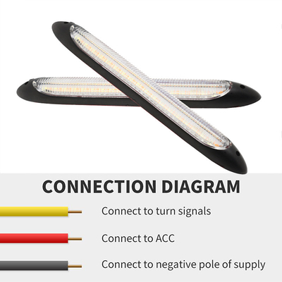 El fluir secuencial corriente diurno de las luces LED del vehículo universal de la prenda impermeable explora 2835 34.5CM