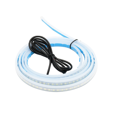 luces impermeables flexibles DRL de la guía del flujo del freno de la señal de vuelta de la tira de tubo de la linterna LED del coche de 2pcs 12V