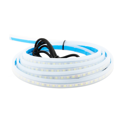 luces impermeables flexibles DRL de la guía del flujo del freno de la señal de vuelta de la tira de tubo de la linterna LED del coche de 2pcs 12V