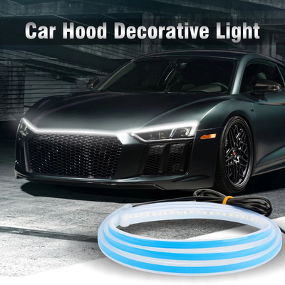 luces impermeables flexibles DRL de la guía del flujo del freno de la señal de vuelta de la tira de tubo de la linterna LED del coche de 2pcs 12V