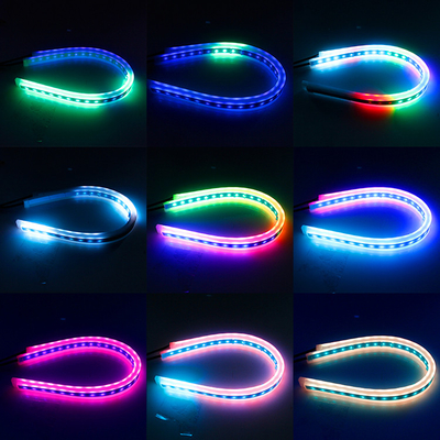 Control diurno auto DRL del RGB APP de las luces corrientes de la montaña rusa de neón de la prenda impermeable 12 voltios