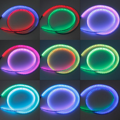tira llevada flexible secuencial delgada ligera de la señal de vuelta de funcionamiento del tiempo del día de 2pcs 30/45/60 cm RGBLED