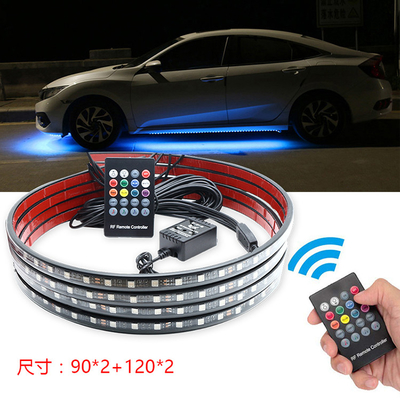 La linterna colorida del coche del ambiente del control de la voz llevó la tira RF decorativo Rgb 5050