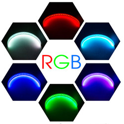 Las luces ambiente APP del coche del IP 67 LED controlan el equipo de los anillos del halo del demonio del grado SMD de Angel Eye Kits 360 de la linterna