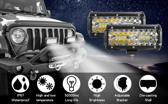 Luces de conducción LED de alta potencia de 200W IP68 Material de aleación de aluminio impermeable