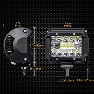 Luces de conducción LED de aleación de aluminio 10-30V LED para vehículos