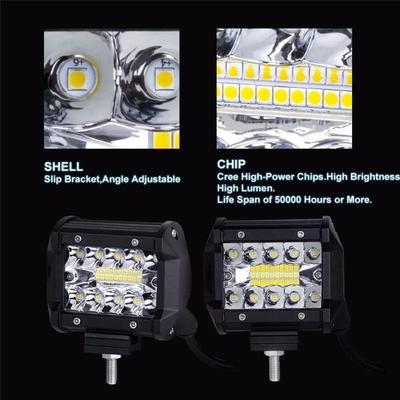 Luces de conducción LED de aleación de aluminio 10-30V LED para vehículos