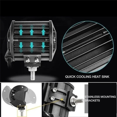 Luces de conducción LED de aleación de aluminio 10-30V LED para vehículos