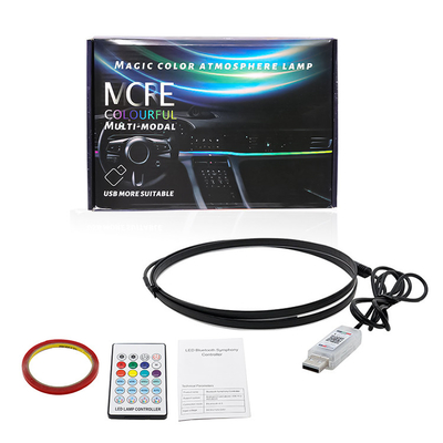 DC5V-12V RGB LED Decoración interior de automóviles Atmosfera Control de APP acrílico ligero Estilo oculto