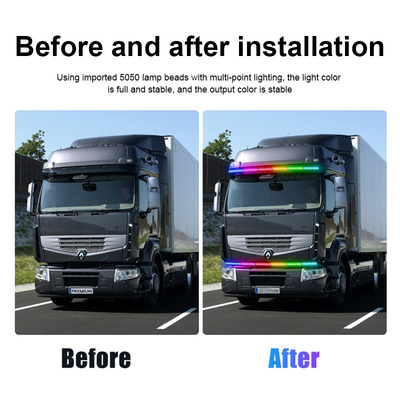 24V 5050 SMD 5A 2.4m Luces de la atmósfera interior del automóvil con mando a distancia para camioneta