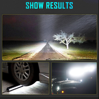 Barras de luz LED de doble fila para automóviles 200W - 1000W Perfil de aluminio
