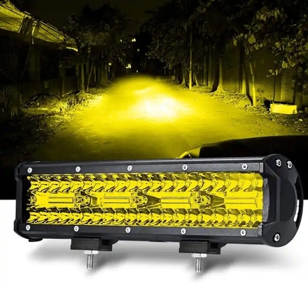 6D reflector fuera de la carretera LED barra de luz 4x4 12V 24V fila única de automóviles LED barra de luz