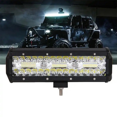 9 pulgadas de 180W de doble fila LED Light Bar Blanco / ámbar para vehículos todoterreno