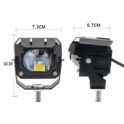12-80V Ámbar 3570 LED de doble color LED luces de trabajo para motocicletas 30-60W fuera de la carretera luces de conducción