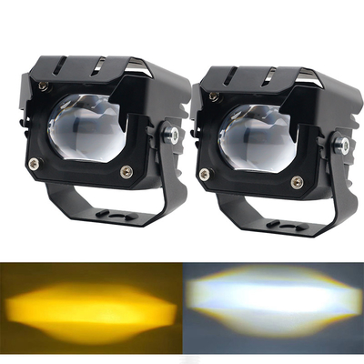 12-80V Ámbar 3570 LED de doble color LED luces de trabajo para motocicletas 30-60W fuera de la carretera luces de conducción