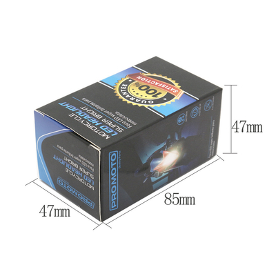Mini luz de conducción DRL Motocicleta faro LED bombilla H4 H6 BA20D P15D Auto coche ojo de pez proyector lente de doble color