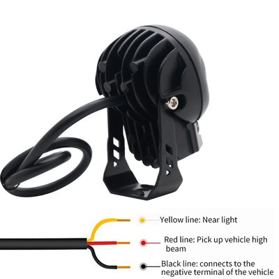 3 pulgadas 40w Motocicleta de cráneo faros Externo Spotlight LED Mini luz de conducción de doble color