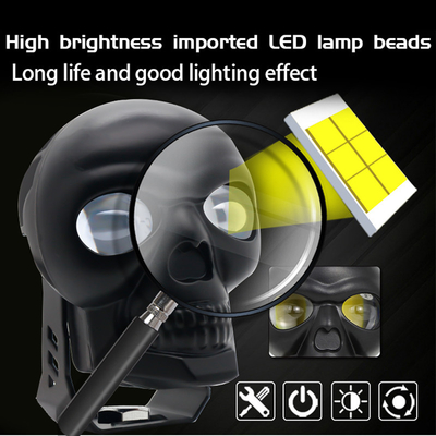 3 pulgadas 40w Motocicleta de cráneo faros Externo Spotlight LED Mini luz de conducción de doble color