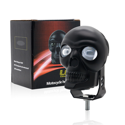 3 pulgadas 40w Motocicleta de cráneo faros Externo Spotlight LED Mini luz de conducción de doble color