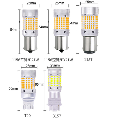 Automotriz LED señales de giro Canbus luz de niebla 2016 chip 150 SMD 1156/1157/7440 LED
