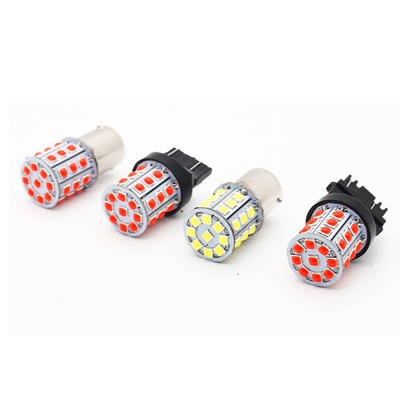 Signales de giro LED blancos de larga duración para automóviles 12V Cuerpo de aleación de aluminio Blanco Amarillo Rojo 3030 33SMD