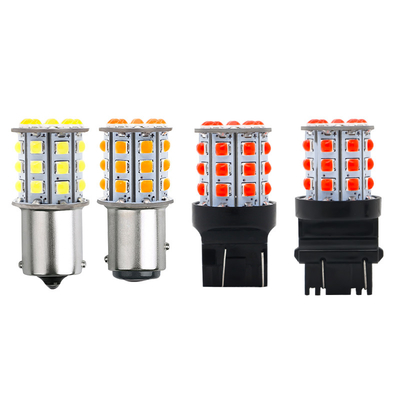 Signales de giro LED blancos de larga duración para automóviles 12V Cuerpo de aleación de aluminio Blanco Amarillo Rojo 3030 33SMD