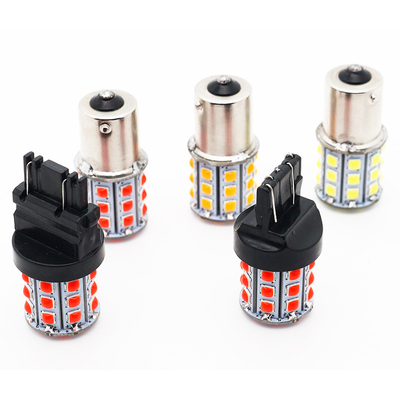 Signales de giro LED blancos de larga duración para automóviles 12V Cuerpo de aleación de aluminio Blanco Amarillo Rojo 3030 33SMD