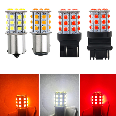 Signales de giro LED blancos de larga duración para automóviles 12V Cuerpo de aleación de aluminio Blanco Amarillo Rojo 3030 33SMD