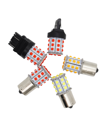 Signales de giro LED blancos de larga duración para automóviles 12V Cuerpo de aleación de aluminio Blanco Amarillo Rojo 3030 33SMD